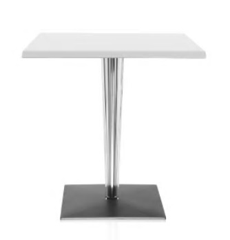 TOPTOP TAPA LAMINADO REDONDA 60 PATA PLISADA/BASE CUADRADA